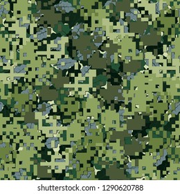Seamless two-layer camouflage. The front layer is pixel.
The background consists of oak leaves. Easy to edit.