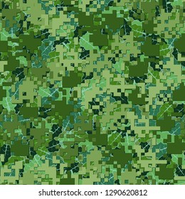Seamless two-layer camouflage. The front layer is pixel.
The background consists of oak leaves. Easy to edit.