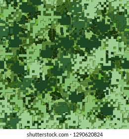 Seamless two-layer camouflage. The front layer is pixel.
The background consists of oak leaves. Easy to edit.