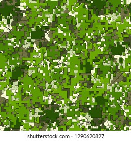 Seamless two-layer camouflage. The front layer is pixel.
The background consists of oak leaves. Easy to edit.