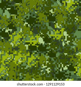 Seamless two-layer camouflage. The front layer is pixel.
The background consists of various smooth shapes. Easy to edit.
