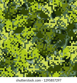Seamless two-layer camouflage. The front layer is pixel.
Background consisting of broken abstract shapes. Easy to edit.