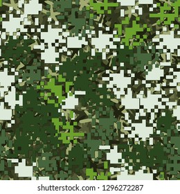 Seamless two-layer camouflage. The front layer is pixel.
The background consists of five-pointed figures. Easy to edit.