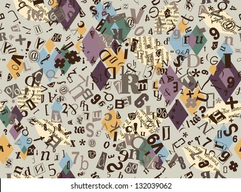 seamless typography design vector background