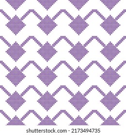 Seamless Ukrainian folk patterns, cross-stitch imitation. Patterns consist of ancient Ukrainian amulets
