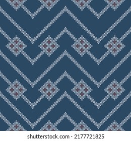Nahtlose ukrainische Volksmuster, Kreuzstich-Imitation. Die Muster bestehen aus alten ukrainischen Amulette
