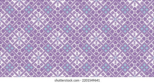 
Seamless Ukrainian folk patterns, cross-stitch imitation. Patterns consist of ancient Ukrainian amulets