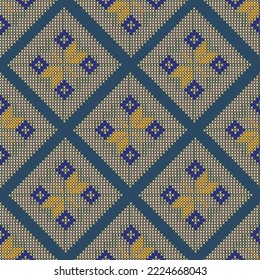 Nahtlose ukrainische Volksmuster, Kreuzstich-Imitation. Die Muster bestehen aus alten ukrainischen Amulette