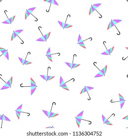 Seamless umbrella background pattern. Vector illustration.