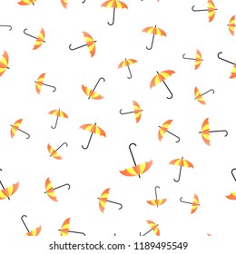 Seamless umbrella background pattern. Vector illustration.
