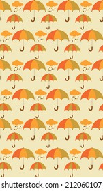 seamless umbrella pattern design. vector illustration