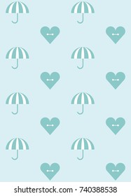 seamless umbrella pattern design. vector illustration

