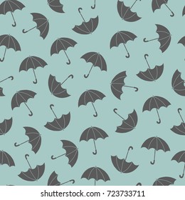 seamless umbrella pattern. Hand drawn