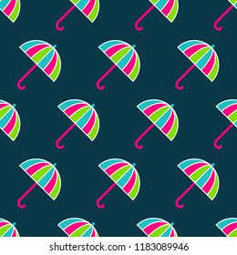 Seamless umbrella pattern, paper wraping, vector autumn background with umbrellas