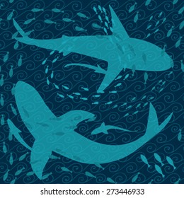 Seamless underwater pattern