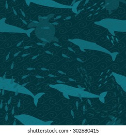 Seamless underwater pattern