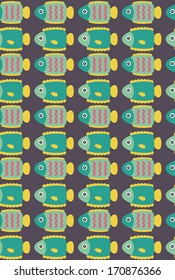seamless underwater pattern design. vector illustration