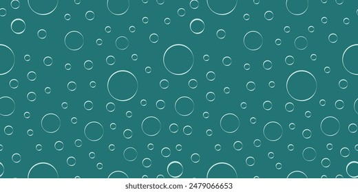 Seamless underwater sea world pattern with shells and bubbles. Clam loopable pattern can be used for wrapping paper, fabric, textile, print, background, borders, templates, cards, social media and web