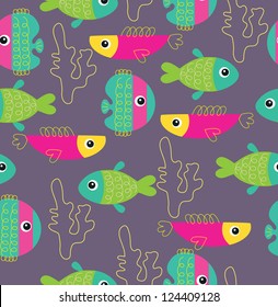 seamless underwater texture design. vector illustration