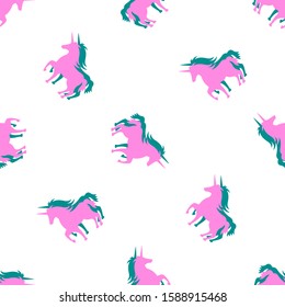 Seamless Unicorns Pattern Young Style Vector Illustration EPS 10