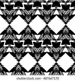 Seamless, unique, abstract pattern. Made with unique drawings and sketches