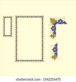 a seamless unique border, vector, frame