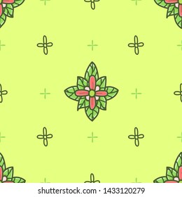 seamless unique flower pattern in vector