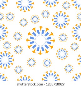 seamless unique pattern with various categories and types