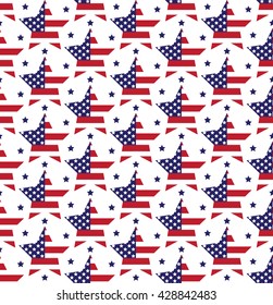 Seamless United States vector flag in a star