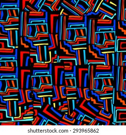 Seamless universal abstract geometric pattern - Vector Illustration. Endless texture can be used for wallpaper, pattern fills, web page background,surface textures. Geometric ornament.