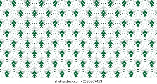 Seamless Unlimited Loopable Abstract Peacock Pattern Background - Vector Illustration