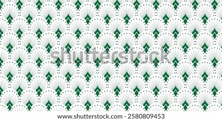 Seamless Unlimited Loopable Abstract Peacock Pattern Background - Vector Illustration