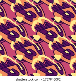 Seamless unusual backdrop with hand draw abstract pattern.
