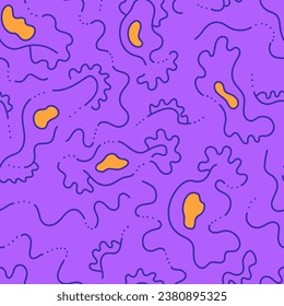 Seamless unusual colorful pattern with wave abstract elements