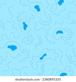 Seamless unusual colorful pattern with wave abstract elements