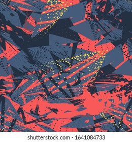 Seamless urban background with abstract geometry pattern with dots.