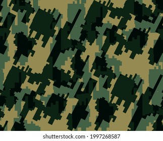 Seamless Urban Camouflage abstract pattern, Military Camouflage repeat pattern design for Army background, printing clothes, fabrics, sport t-shirts jersey, web banners, posters, cards and wallpaper