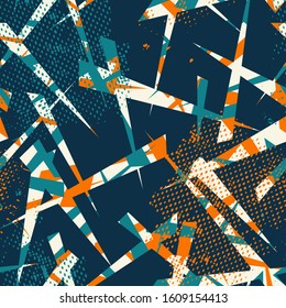 Seamless urban chaotic pattern. Modern style.