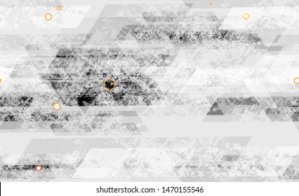 Seamless Urban Geometric Grunge Background. Pattern with Abstract Elements. Geometric Grainy Style Texture. Sporty Fashion Pattern.