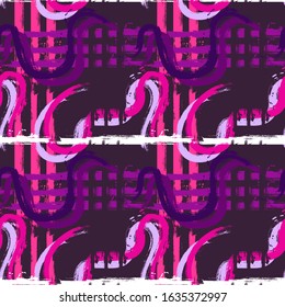 Seamless urban grunge pattern with dots, wve brushes.