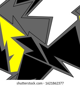 Seamless urban pattern with curved chaotic elements.