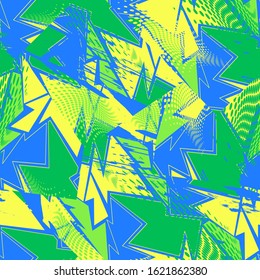 Seamless urban pattern with curved chaotic elements.
