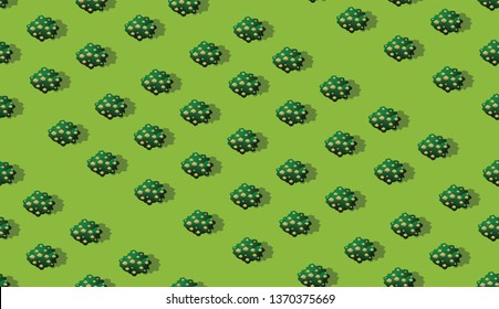 Seamless urban plan pattern map. Isometric structure landscape of trees park lawn grass and streets