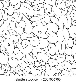 Seamless USA city typography background pattern graffiti style.