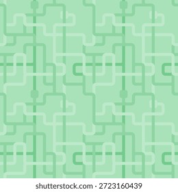 Nahtloses Muster der Versorgungsinfrastruktur - Verbindungsrohre geometrisches Labyrinth-Design. Wasserpfeifen Hintergrund.