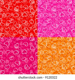 Seamless Valentine background. Repeat many times.
