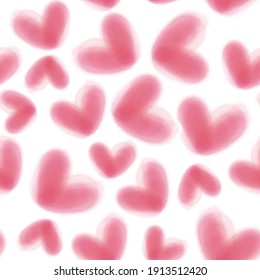 seamless valentine day pattern background with pink mild heart