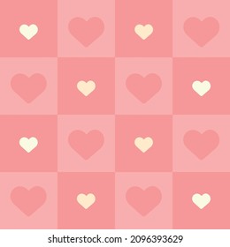 nahtloser Valentinstag-Muster-Hintergrund - Herzform Vektorgrafik