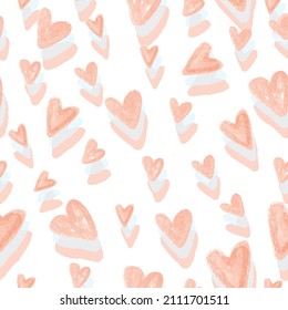 seamless valentine day pattern background with  layer heart shape , valentine card