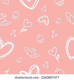 fondo de patrón de día valentino sin fisuras con forma de corazón y palabra , p.m. te amo, tarjeta de San Valentín para tarjeta de boda, envoltura, papel, ropa, tela, tarjeta, tema de amor de banner
